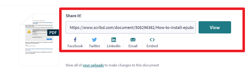 file uploaded successfully